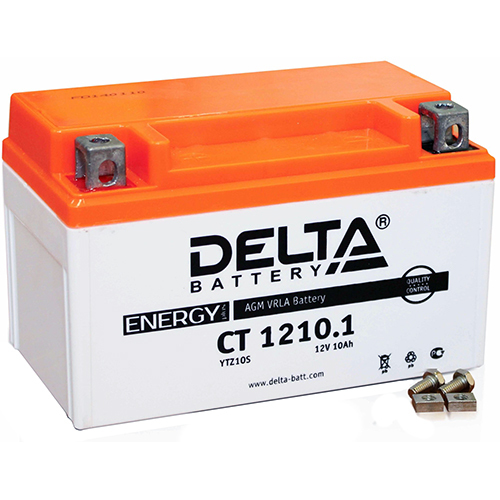 delta мотоаккумулятор delta 1216 agm yb16al a2 16ач обратная полярность Delta Мотоаккумулятор Delta 1210.1 AGM YTZ10S 10Ач, прямая полярность