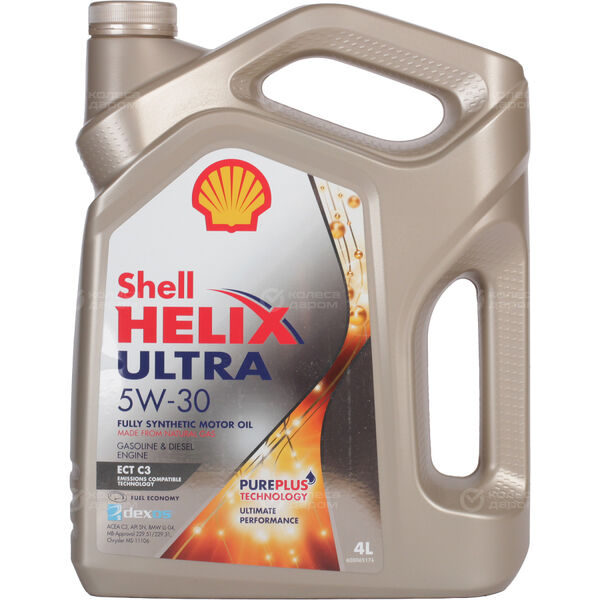 Моторное масло Shell Helix Ultra ECT С3 5W-30, 4 л в Стерлитамаке
