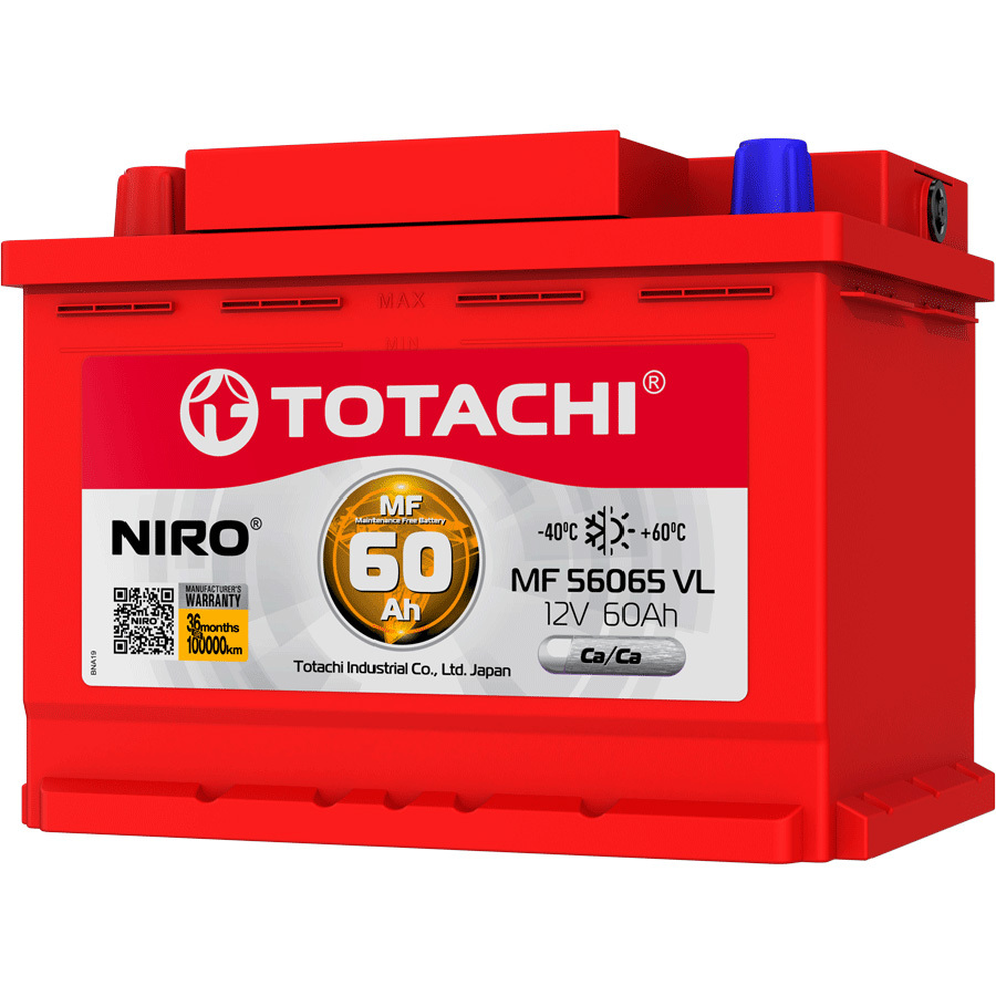 Totachi Автомобильный аккумулятор Totachi 60 Ач прямая полярность L2