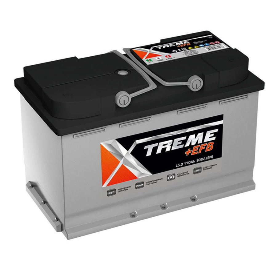 Автомобильный аккумулятор X-treme EFB 110 Ач прямая полярность L5