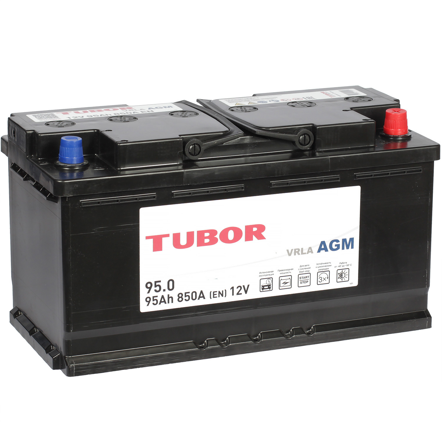 Tubor Автомобильный аккумулятор Tubor 95 Ач обратная полярность L5 exide автомобильный аккумулятор exide premium 100 ач обратная полярность l5