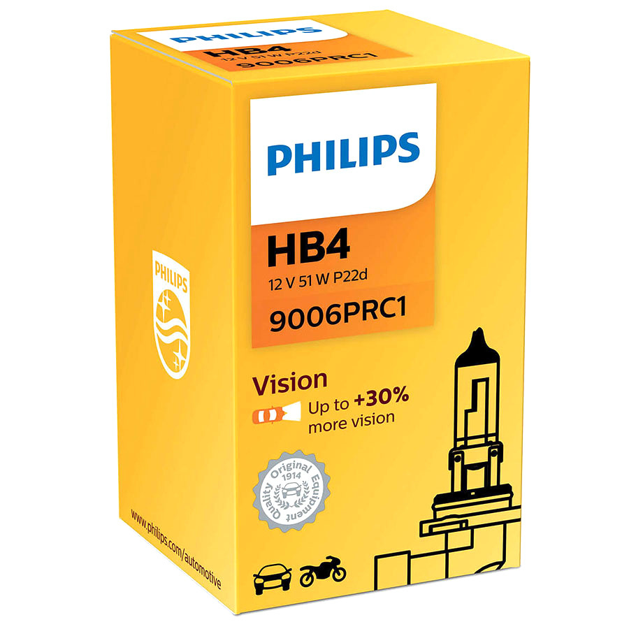 Автолампа PHILIPS Лампа PHILIPS - HB4-55 Вт-3200К, 1 шт. автолампа philips лампа philips white vision hb4 55 вт 3700к 1 шт
