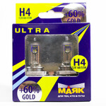 Лампа Маяк Ultra New Gold+60 - H4-55 Вт, 2 шт.