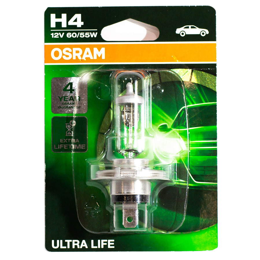 Автолампа OSRAM Лампа OSRAM Ultra Life - H1-55 Вт-3100К, 1 шт.