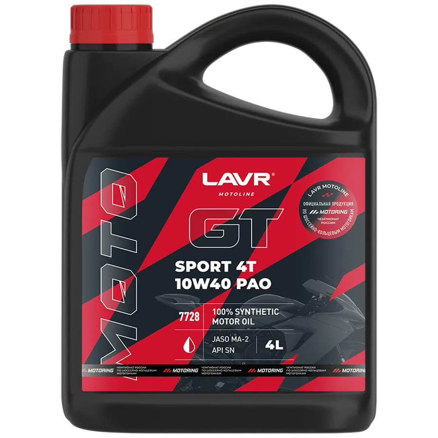 Lavr Масло 4-х тактное Lavr Moto GT Sport 4Т 10W-40 4л