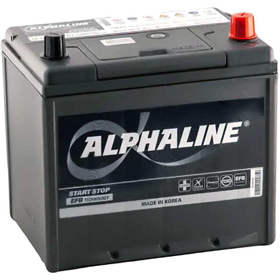 Alphaline Автомобильный аккумулятор Alphaline EFB 65 Ач обратная полярность D23L