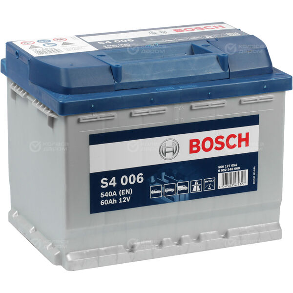Автомобильный аккумулятор Bosch S40 060 60 Ач прямая полярность L2 в Санкт-Петербурге
