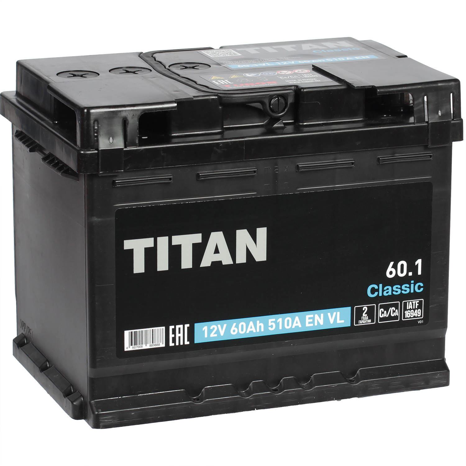 Titan Автомобильный аккумулятор Titan 60 Ач прямая полярность L2
