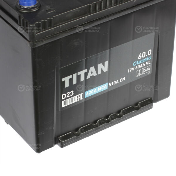 Автомобильный аккумулятор Titan 60 Ач обратная полярность D23L в Перми