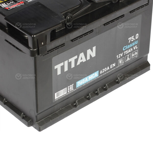 Автомобильный аккумулятор Titan 75 Ач обратная полярность L3 в Твери