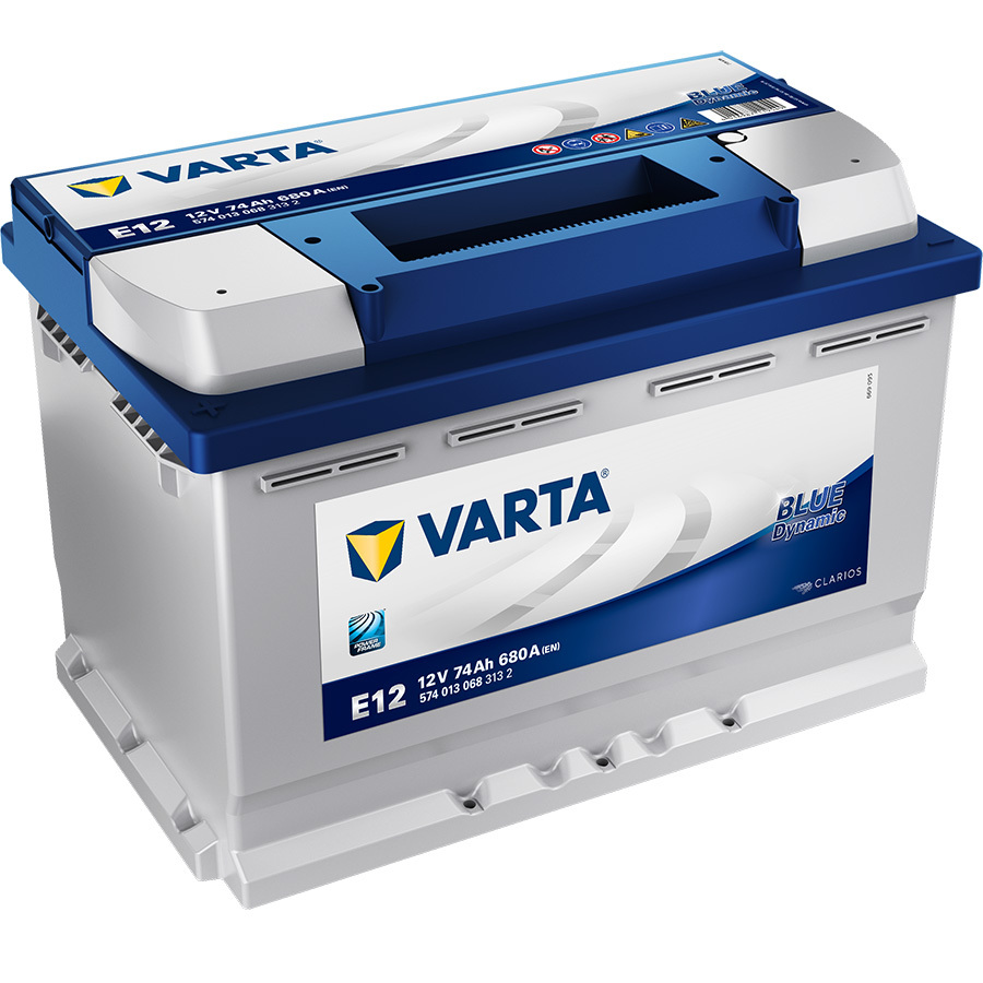 цена Varta Автомобильный аккумулятор Varta Blue Dynamic E12 74 Ач прямая полярность L3