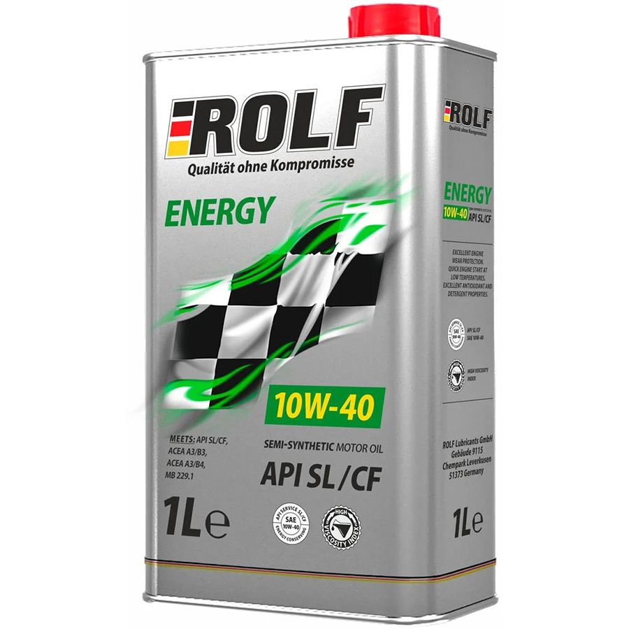 масло моторное rolf energy sae 10w 40 api sl cf 1л Rolf Моторное масло Rolf Energy SL/CF 10W-40, 1 л