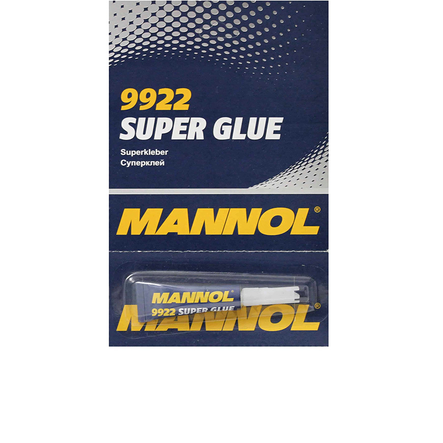 MANNOL Супер-клей MANNOL 3гр (art. 9922) клей mannol секундный super glue 3 гр