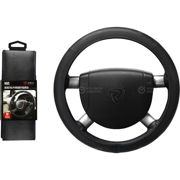 Оплётка на руль PSV Nais (Черный/Отстрочка черная) М в Миассе