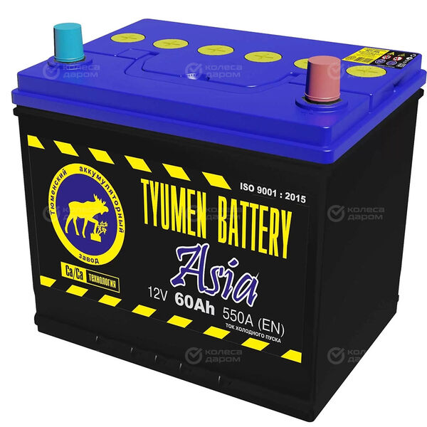 Автомобильный аккумулятор Tyumen Battery Asia 60 Ач обратная полярность D23L в Твери