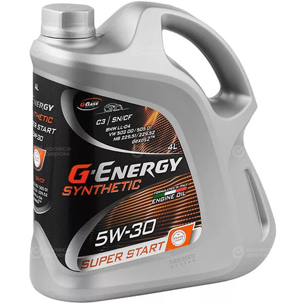 Моторное масло G-Energy Synthetic Super Start 5W-30, 4 л в Самаре