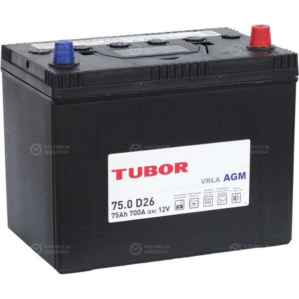 Автомобильный аккумулятор Tubor 75 Ач обратная полярность D26L в Тамбове