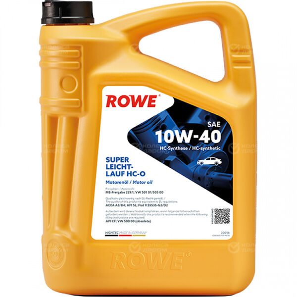 Моторное масло ROWE HIGHTEC SUPER LEICHTLAUF 10W-40, 4 л в Нурлате