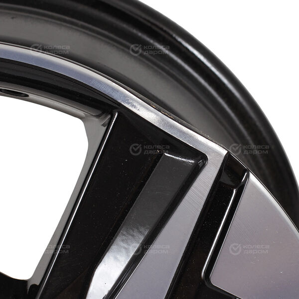 Колесный диск KDW KD1520  6xR15 4x100 ET46 DIA60.1 (уценка) глянцевый черный с полированной лицевой частью в Казани