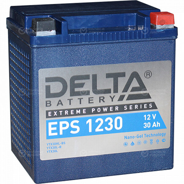 Мотоаккумулятор Delta EPS 1230 YTX14-BS 30Ач, обратная полярность в Нягани