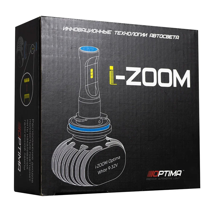 Автолампа Optima Лампа Optima Led i-Zoom - H13-19.2 Вт-5100К, 2 шт.