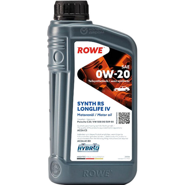 Моторное масло ROWE HIGHTEC SYNTH RS LONGLIFE IV 0W-20, 1 л в Белебее