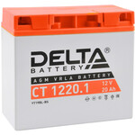 Мотоаккумулятор Delta 1220.1 AGM YT19BL-BS 20Ач, обратная полярность(уценка)