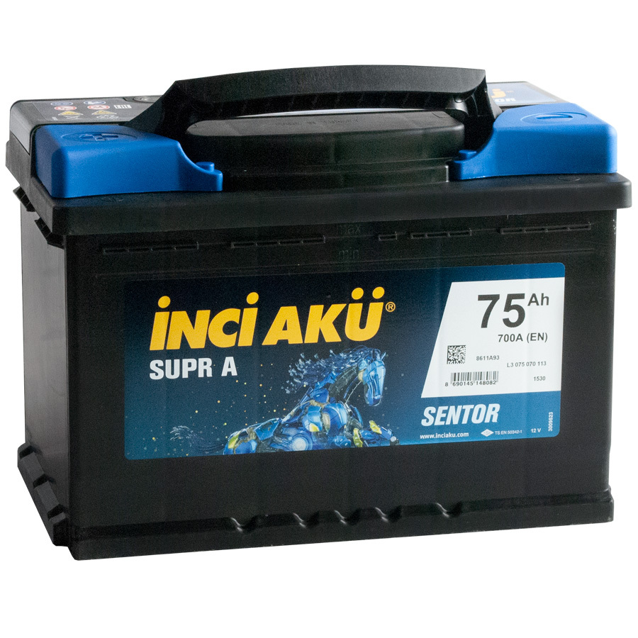 Inci Aku Автомобильный аккумулятор Inci Aku Supr A 75 Ач прямая полярность L3