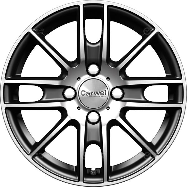 Колесный диск Carwel Лада 173  5.5xR14 4x100 ET43 DIA60.1 черный глянцевый с полированной лицевой частью в Набережных Челнах