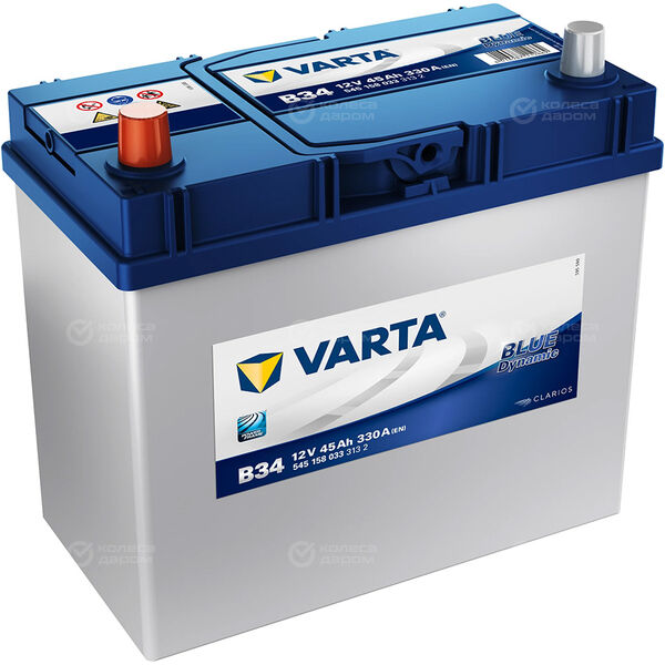 Автомобильный аккумулятор Varta Blue Dynamic B34 45 Ач прямая полярность B24R в Сызрани