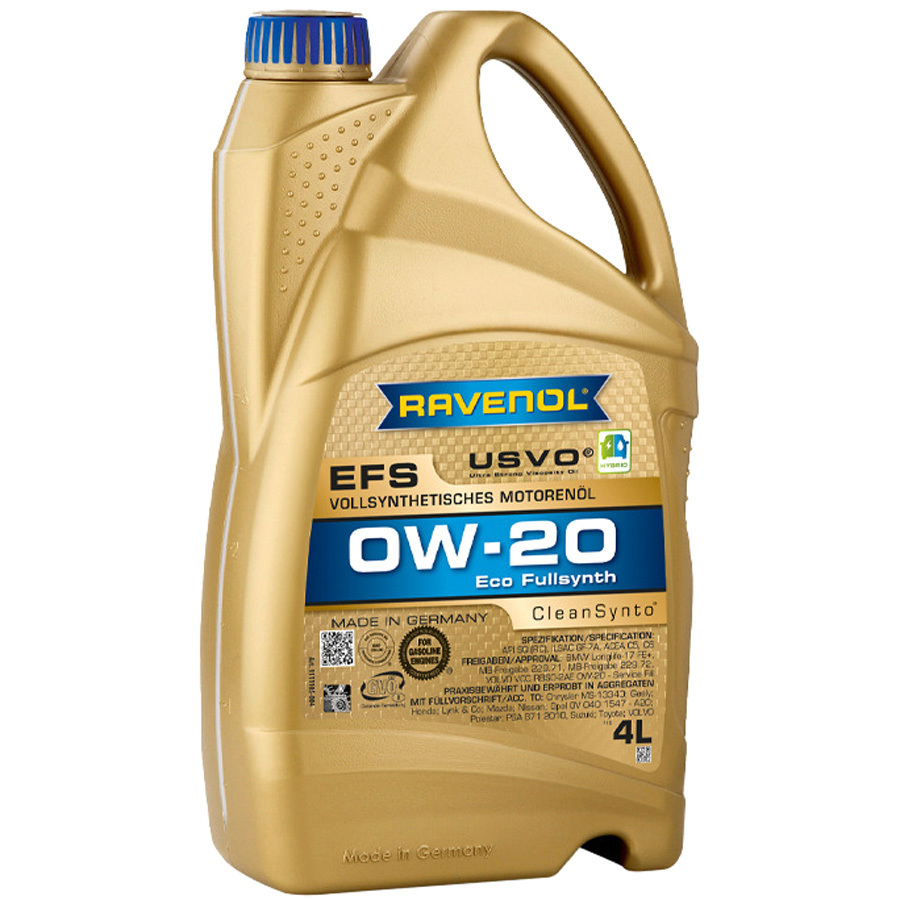 Моторное масло Ravenol EFS EcoFullSynth 0W-20, 4 л