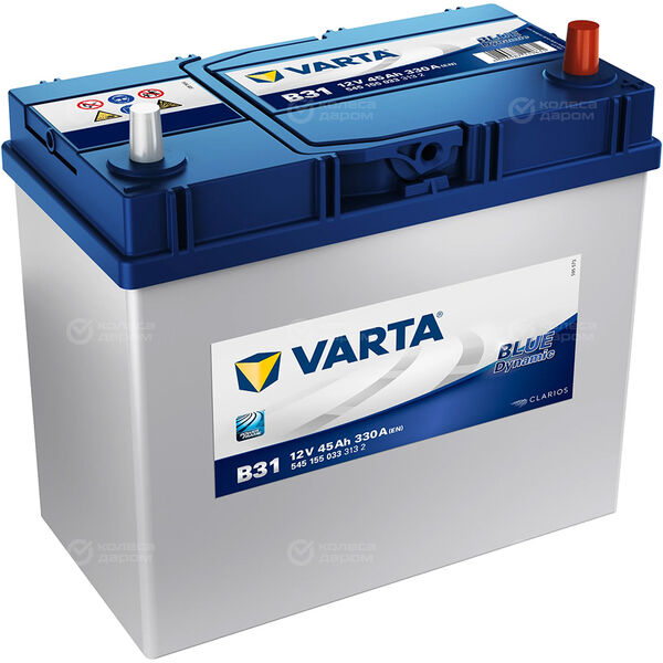 Автомобильный аккумулятор Varta Blue Dynamic 545 155 033 45 Ач обратная полярность B24L в Нефтеюганске