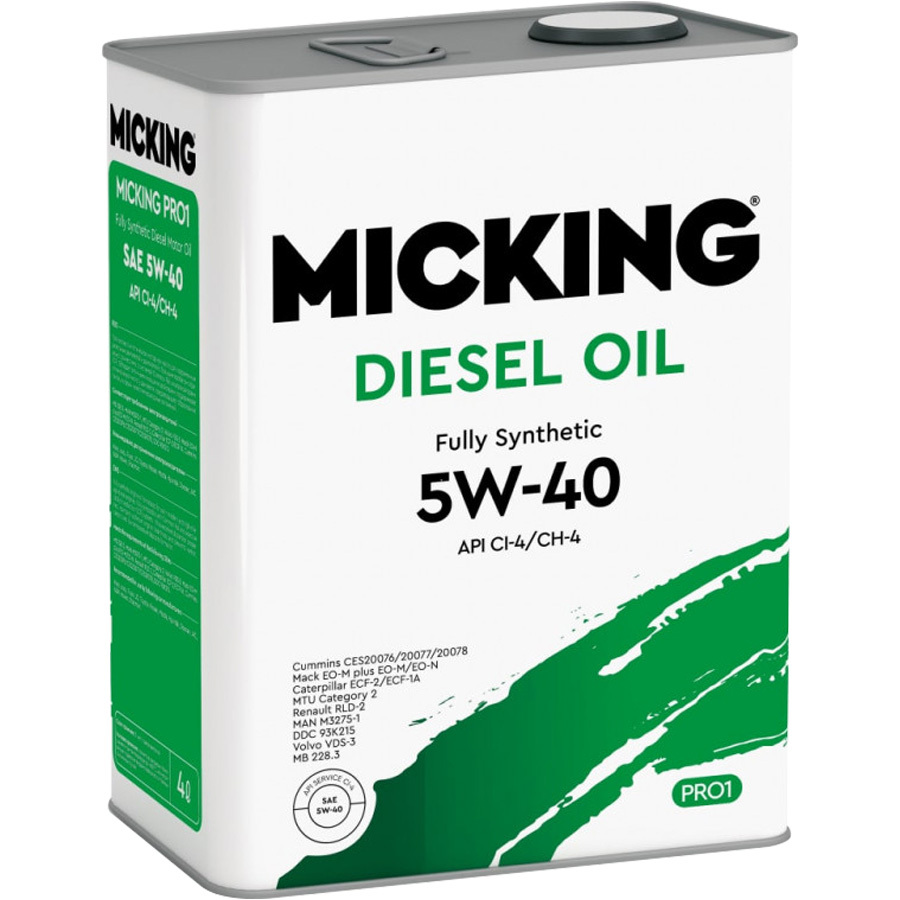 Micking Моторное масло Micking Pro1 5W-40, 4 л micking моторное масло micking evo2 5w 30 1 л