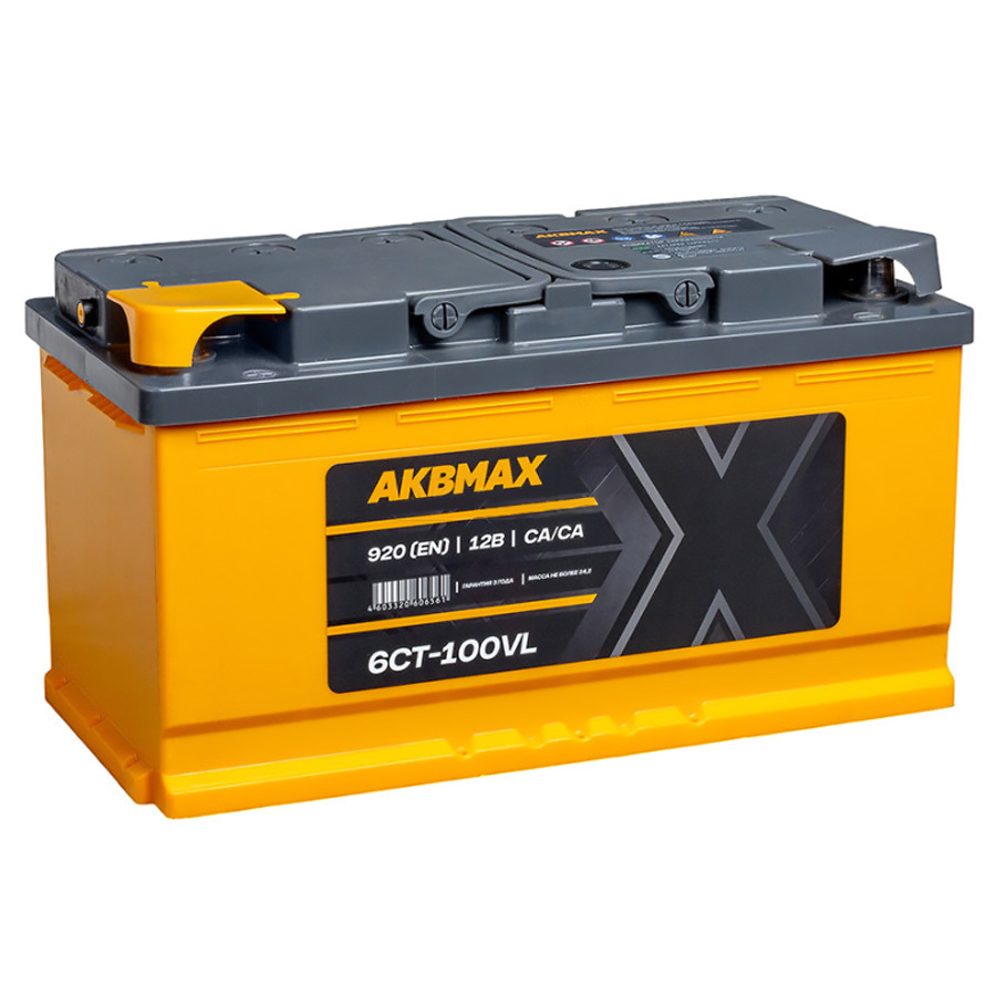 Автомобильный аккумулятор AKBMAX 100 Ач прямая полярность L5