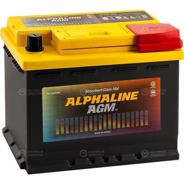 Автомобильный аккумулятор Alphaline AGM 60 Ач обратная полярность L2 в Златоусте