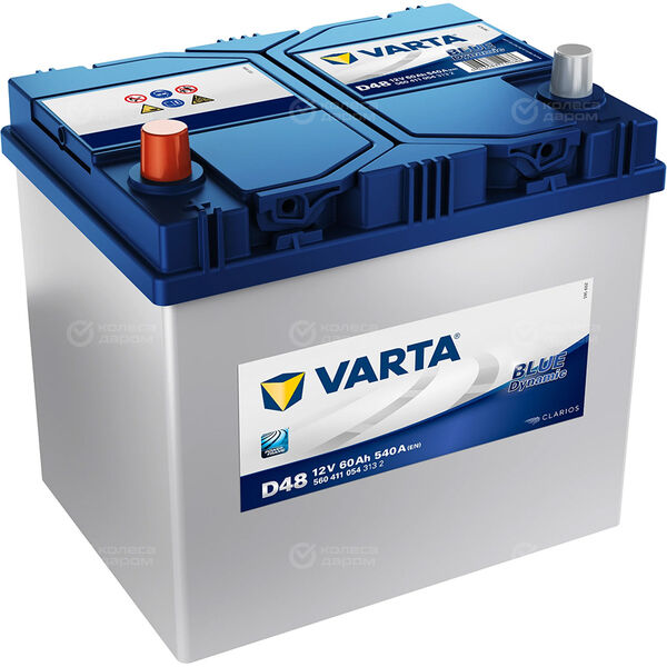 Автомобильный аккумулятор Varta Blue Dynamic D48 60 Ач прямая полярность D23R в Нефтекамске