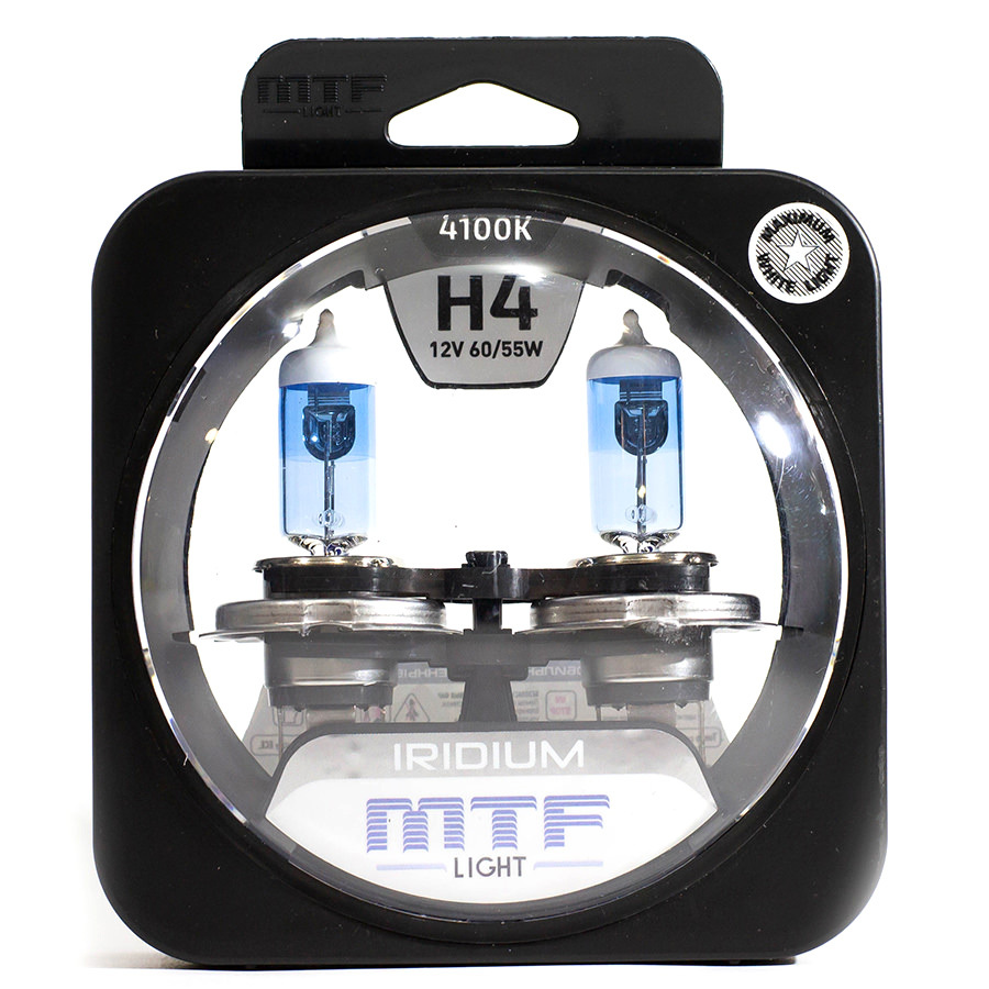 Автолампа MTF Лампа MTF Light Iridium - H4-55 Вт-4100К, 2 шт.