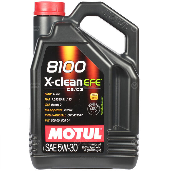 Моторное масло Motul 8100 X-clean EFE 5W-30, 4 л в Зиме