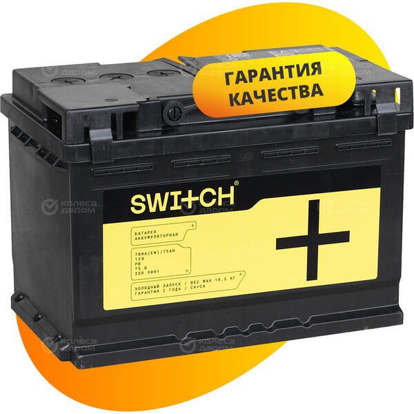 Автомобильный аккумулятор Switch 75 Ач обратная полярность L3 в Сургуте