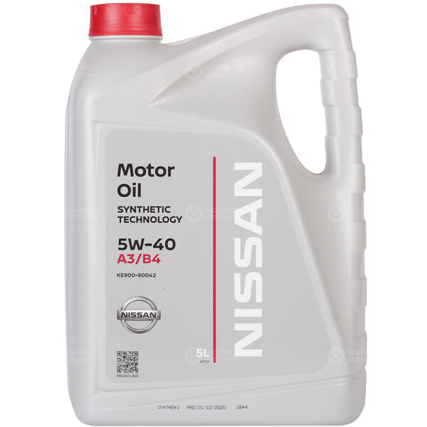 Моторное масло Nissan Motor Oil 5W-40, 5 л в Тюмени