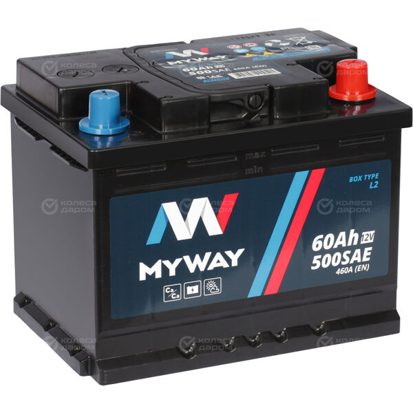 Автомобильный аккумулятор MyWay 60 Ач обратная полярность L2 в Великих Луках