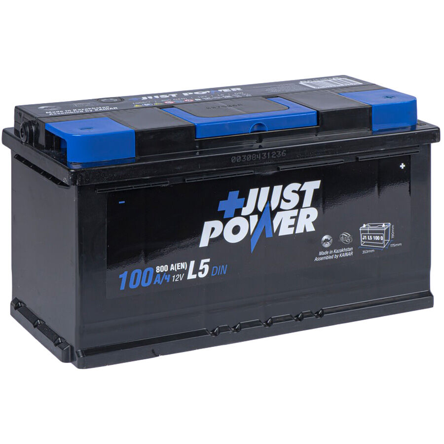 Автомобильный аккумулятор Just Power POWER 100 Ач обратная полярность L5 10860₽