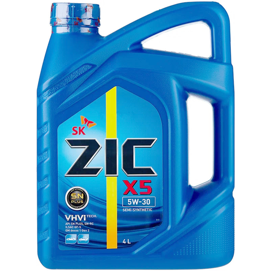 ZIC Моторное масло ZIC X5 5W-30, 4 л zic моторное масло zic top 5w 30 1 л