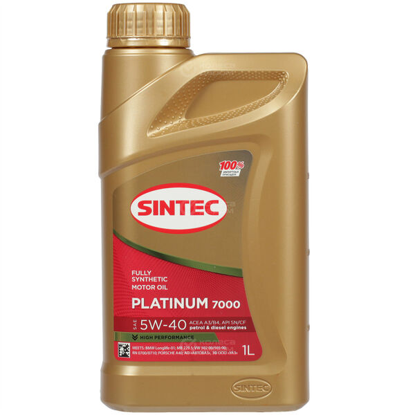 Моторное масло Sintec Platinum 7000 5W-40, 1 л в Орске