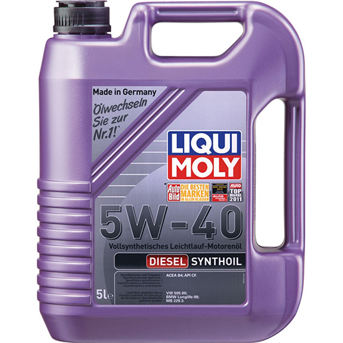 Liqui Moly Моторное масло Liqui Moly Diesel Synthoil 5W-40, 5 л масло моторное liqui moly synthoil high tech 5w 40 4 л