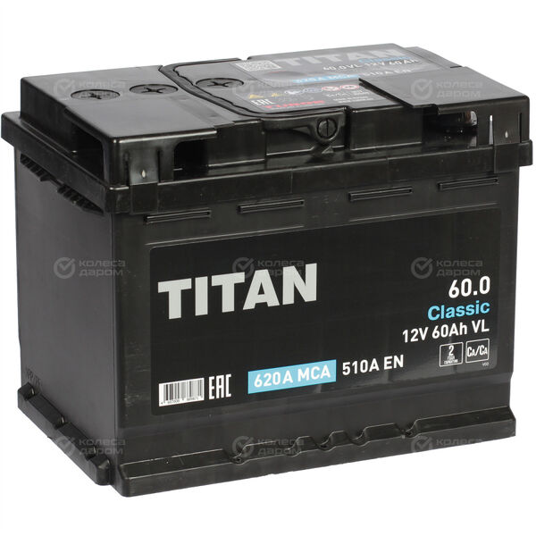 Автомобильный аккумулятор Titan 60 Ач обратная полярность L2 в Октябрьске