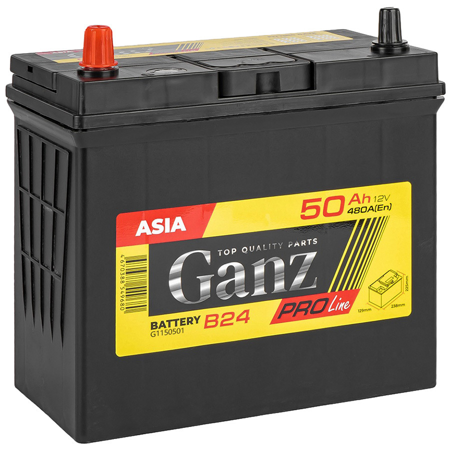 Автомобильный аккумулятор GANZ Asia PRO-Line 50 Ач прямая полярность B24R