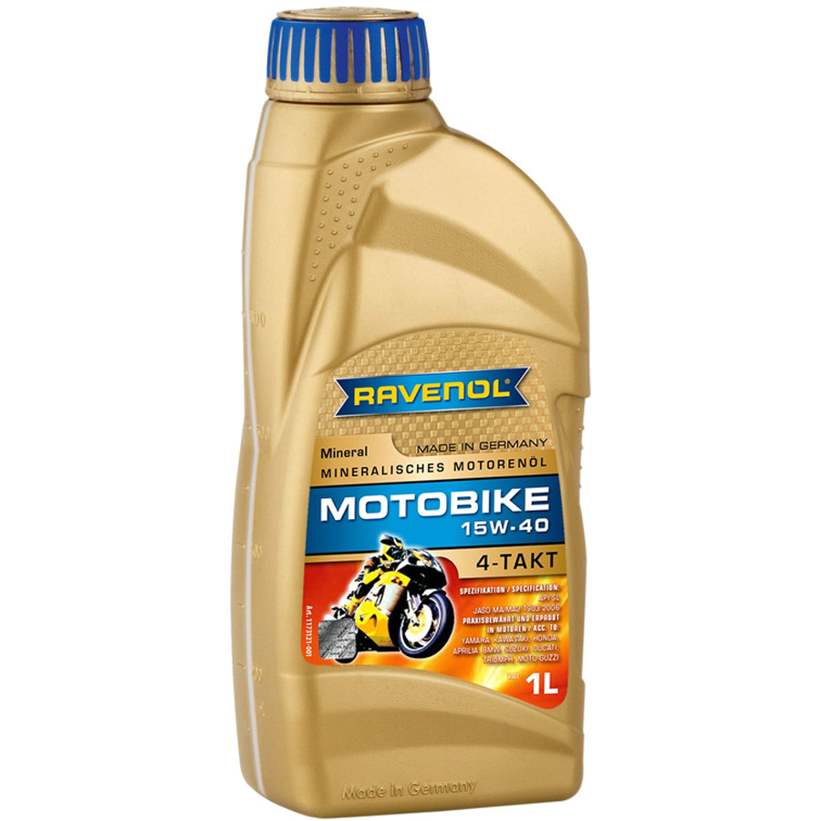 Масло 4-х тактное Ravenol Motobike 4-T Mineral 15W-40 1л