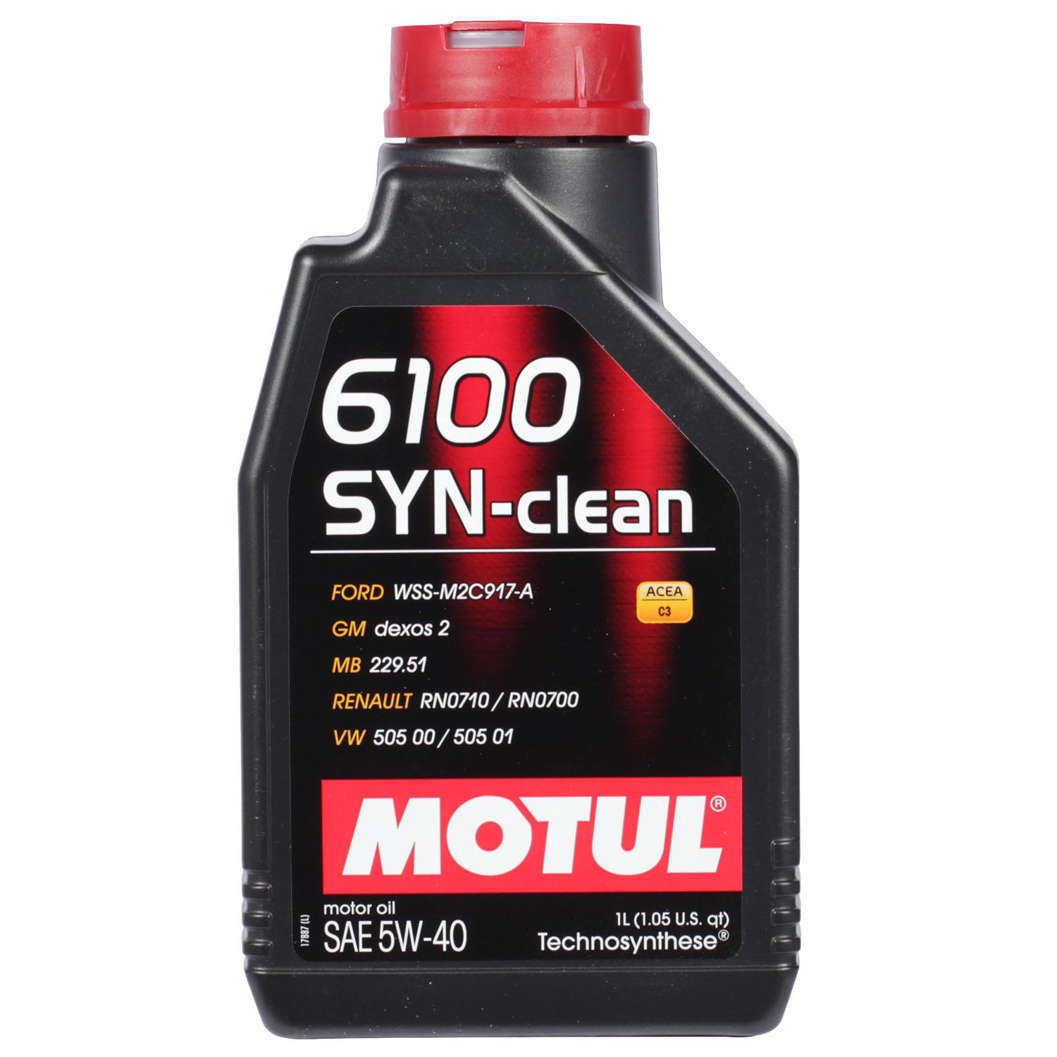 Motul Моторное масло Motul 6100 SYN-CLEAN 5W-40, 1 л масло моторное motul 300v competition 5w 40 синтетическое 2 л