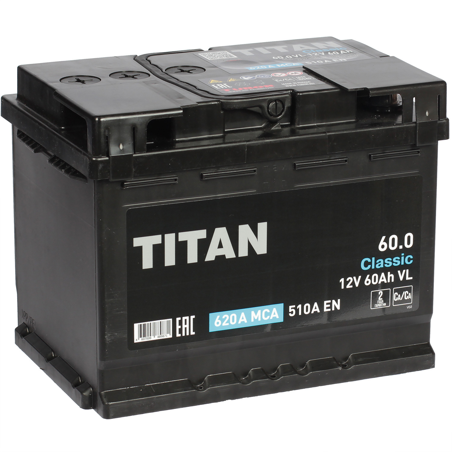 Titan Автомобильный аккумулятор Titan 60 Ач обратная полярность L2 energizer автомобильный аккумулятор energizer plus 60 ач обратная полярность l2